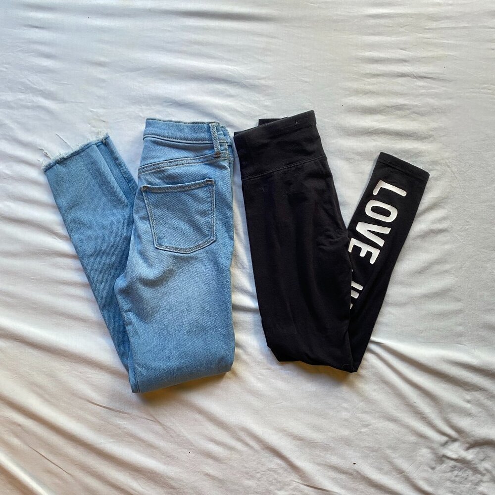 LOT of 2 pants _ Justice legging & Old Navy Jeggings, Size 14 16
